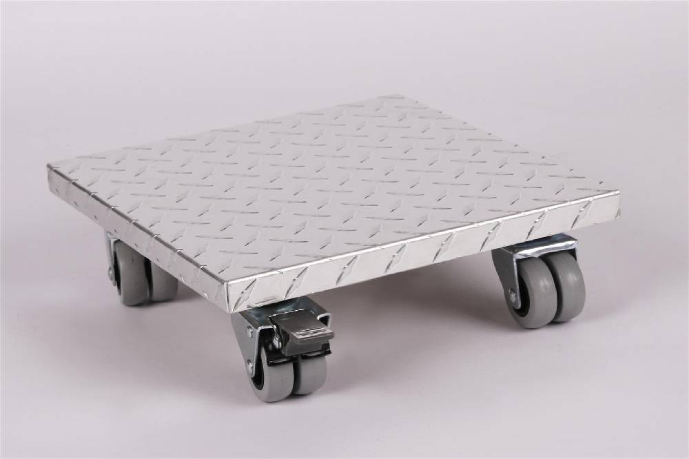 Szagato Rollbrett Pflanzenroller 30x30cm ALU 300kg Doppelrollen + Bremse SZAGATO Made in Germany Blumenuntersetzer Möbelroller Blumenroller Transportroller Black Friday