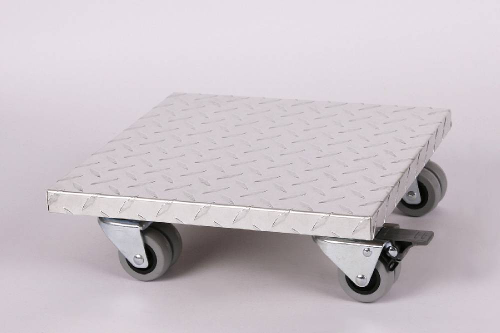 Szagato Rollbrett Pflanzenroller 30x30cm ALU 300kg Doppelrollen + Bremse SZAGATO Made in Germany Blumenuntersetzer Möbelroller Blumenroller Transportroller Black Friday