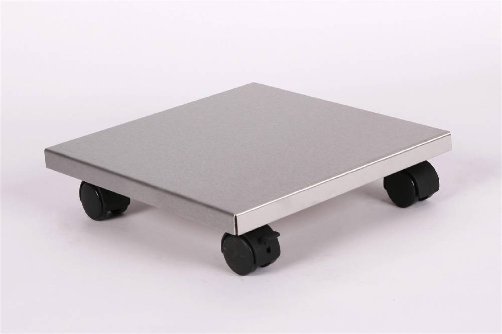 Szagato Rollbrett Pflanzenroller 30x30cm Edelstahl 100kg Bürorollen + Bremse SZAGATO Made in Germany Blumenuntersetzer Möbelroller Outdoor Blumenroller Cyber Monday