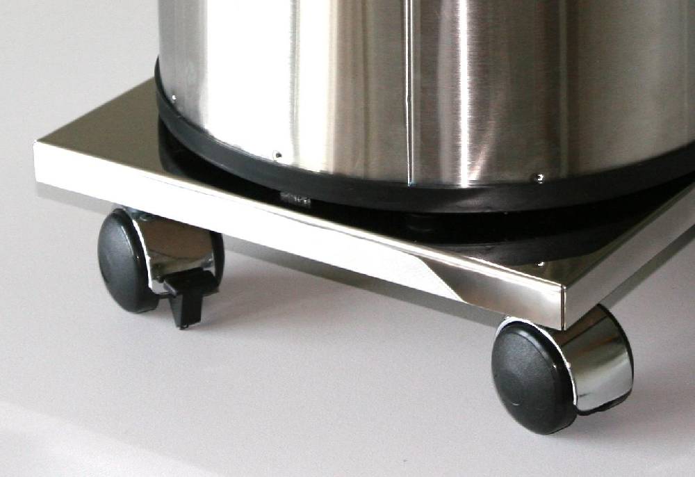 Szagato Rollbrett Pflanzenroller 30x30cm Edelstahl Hochglanz 120kg Chrom SZAGATO Möbelroller Möbelhund Pflanzenroller Outdoor Blumenroller Blumenuntersetzer Jubiläumsangebot