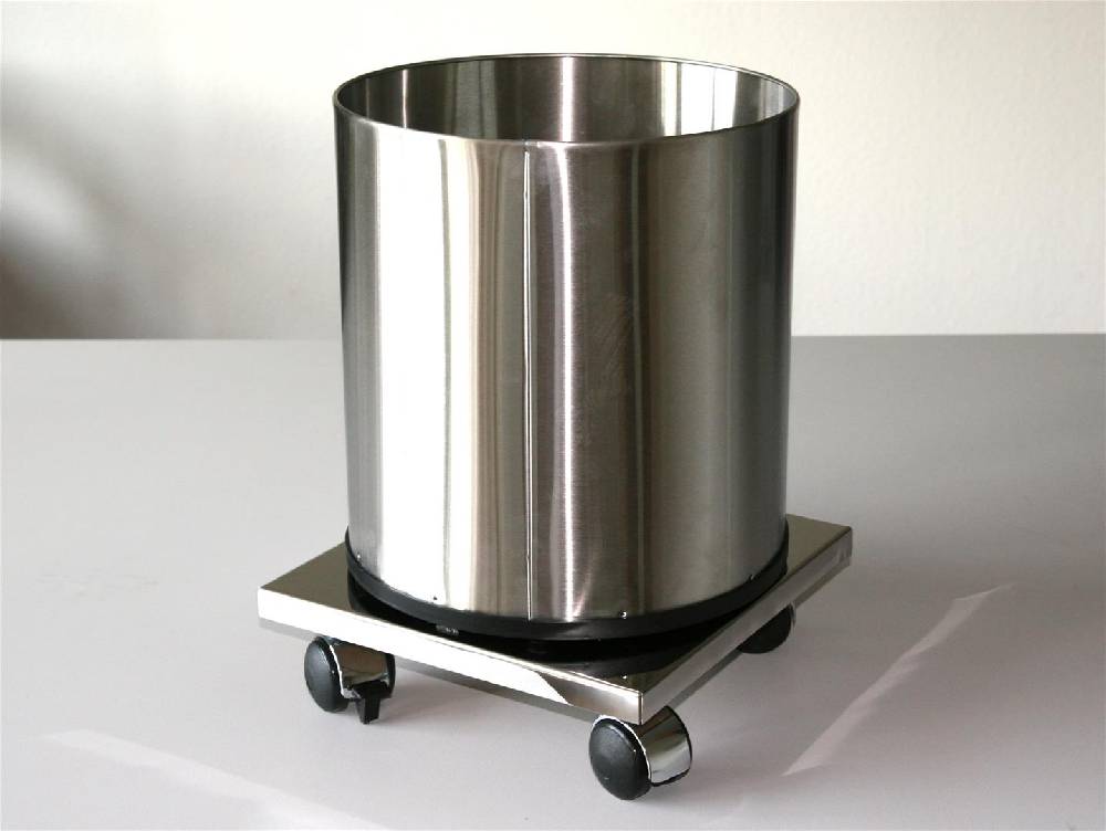 Szagato Rollbrett Pflanzenroller 30x30cm Edelstahl Hochglanz 120kg Chrom SZAGATO Möbelroller Möbelhund Pflanzenroller Outdoor Blumenroller Blumenuntersetzer Jubiläumsangebot