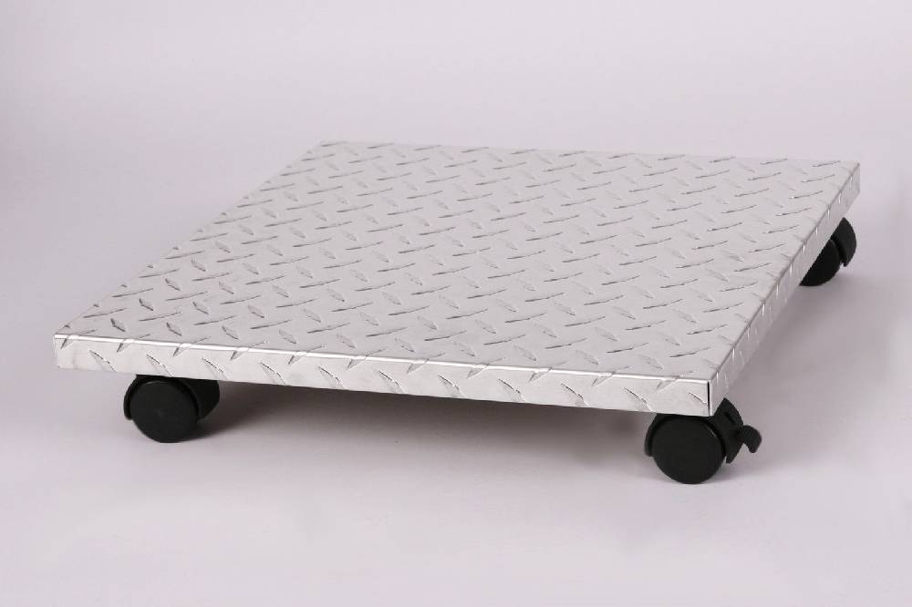 Szagato Rollbrett Pflanzenroller 40x40cm ALU 100 kg Bürorollen + Bremse SZAGATO Made in Germany Blumenuntersetzer Möbelroller Blumenroller Transportroller Lagerräumung