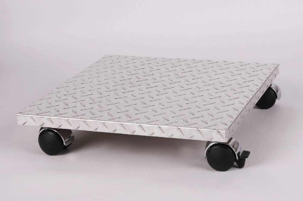 Szagato Rollbrett Pflanzenroller 40x40cm ALU 120kg Chromrollen + Bremse SZAGATO Made in Germany Blumenuntersetzer Möbelroller Blumenroller Transportroller Heißer Verkauf