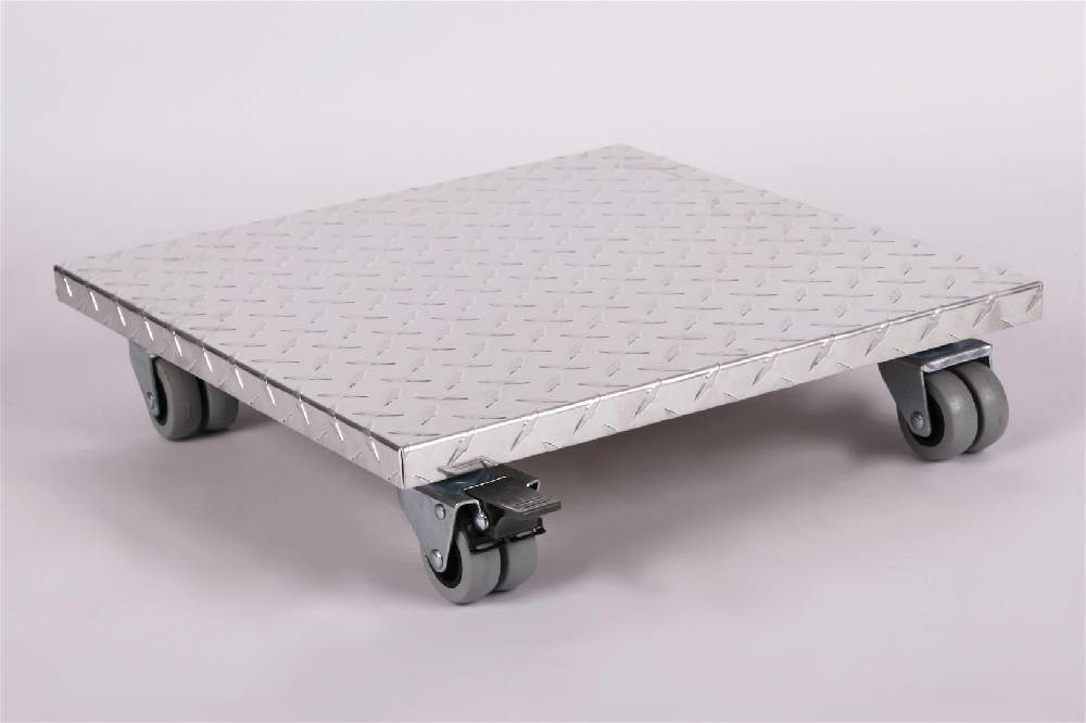 Szagato Rollbrett Pflanzenroller 40x40cm ALU 300kg Doppelrollen + Bremse SZAGATO Made in Germany Blumenuntersetzer Möbelroller Blumenroller Transportroller Zeitlich begrenztes Angebot