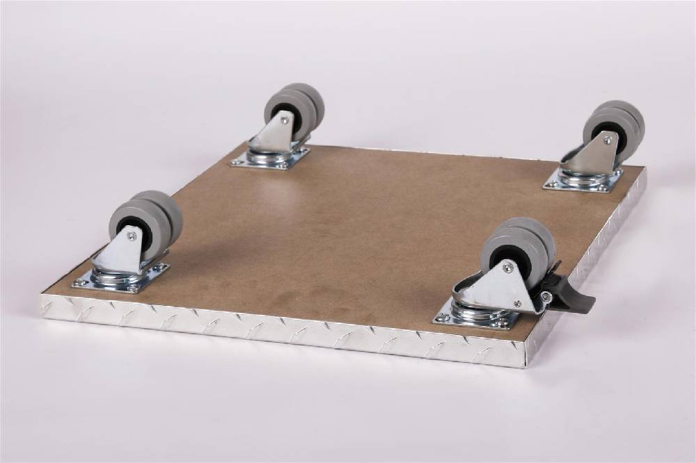 Szagato Rollbrett Pflanzenroller 40x40cm ALU 300kg Doppelrollen + Bremse SZAGATO Made in Germany Blumenuntersetzer Möbelroller Blumenroller Transportroller Zeitlich begrenztes Angebot