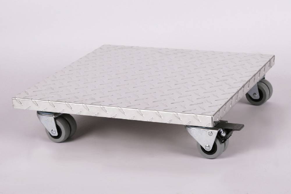 Szagato Rollbrett Pflanzenroller 40x40cm ALU 300kg Doppelrollen + Bremse SZAGATO Made in Germany Blumenuntersetzer Möbelroller Blumenroller Transportroller Zeitlich begrenztes Angebot