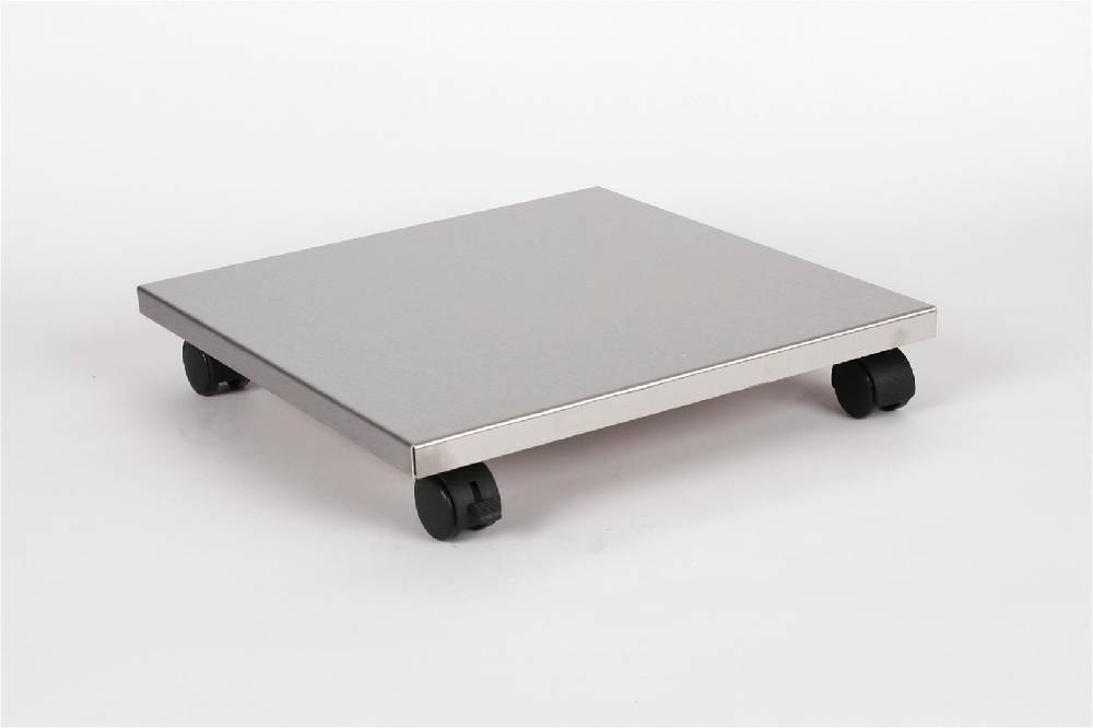 Szagato Rollbrett Pflanzenroller 40x40cm Edelstahl 100 kg Bürorollen + Bremse SZAGATO Made in Germany Blumenuntersetzer Möbelroller Outdoor Blumenroller Exklusive Angebote