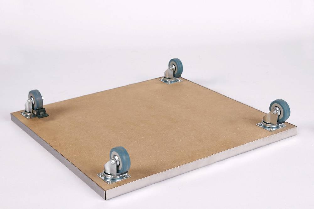 Szagato Rollbrett Pflanzenroller 40x40cm Edelstahl 150 kg PU-Rolle SZAGATO Made in Germany Blumenuntersetzer Möbelroller Outdoor Blumenroller Transportroller Große Rabatte