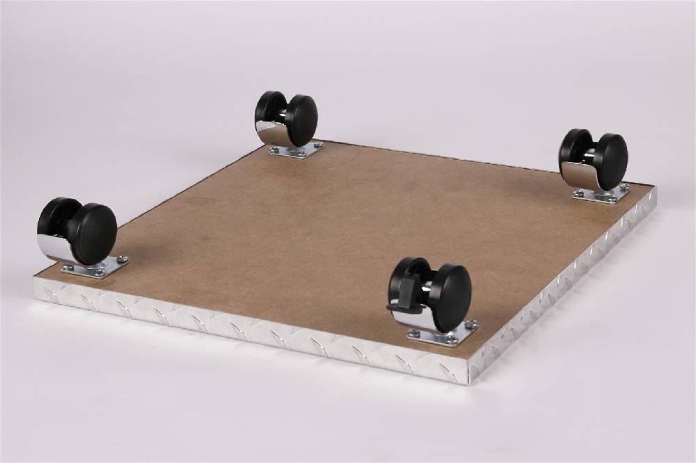 Szagato Rollbrett Pflanzenroller 50x50cm ALU 120kg Chromrollen + Bremse SZAGATO Made in Germany Blumenuntersetzer Möbelroller Blumenroller Transportroller Kauf eins, bekomm eins gratis