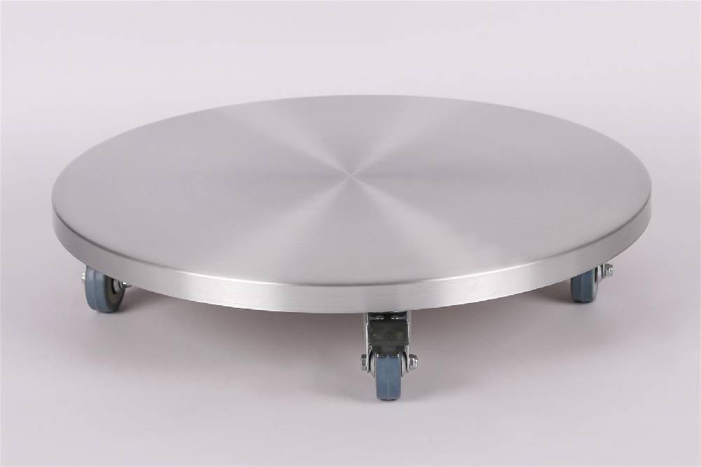 Szagato Rollbrett Pflanzenroller Ø46cm ALU 150 kg PU-Rolle +Bremse SZAGATO Made in Germany Blumenuntersetzer Möbelroller Outdoor Blumenroller Transportroller Tägliche Deals