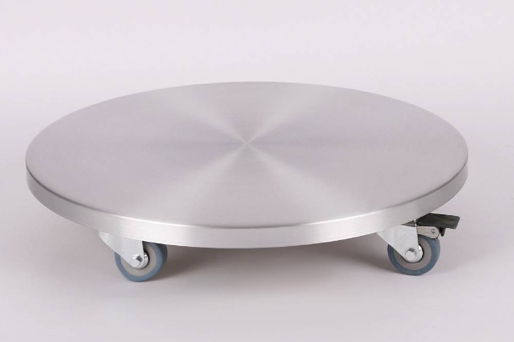 Szagato Rollbrett Pflanzenroller Ø46cm ALU 150 kg PU-Rolle +Bremse SZAGATO Made in Germany Blumenuntersetzer Möbelroller Outdoor Blumenroller Transportroller Tägliche Deals