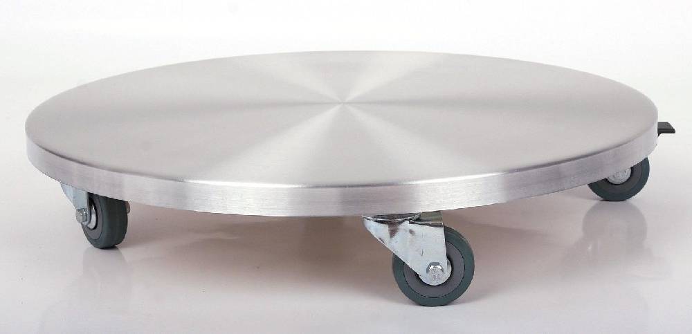 Szagato Rollbrett Pflanzenroller Ø46cm ALU 150 kg PU-Rolle SZAGATO Made in Germany Blumenuntersetzer Möbelroller Outdoor Blumenroller Transportroller Sonderangebote