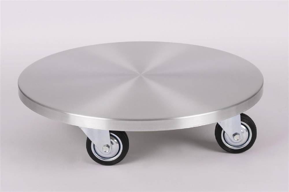 Szagato Rollbrett Pflanzenroller Ø46cm ALU 200kg große Rollen SZAGATO Made in Germany Blumenuntersetzer Möbelroller Outdoor Blumenroller Transportroller