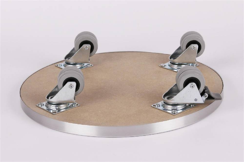 Szagato Rollbrett Pflanzenroller Ø46cm ALU 300kg Doppelrollen + Bremse SZAGATO Made in Germany Blumenuntersetzer Möbelroller Blumenroller Transportroller VIP-Rabatte