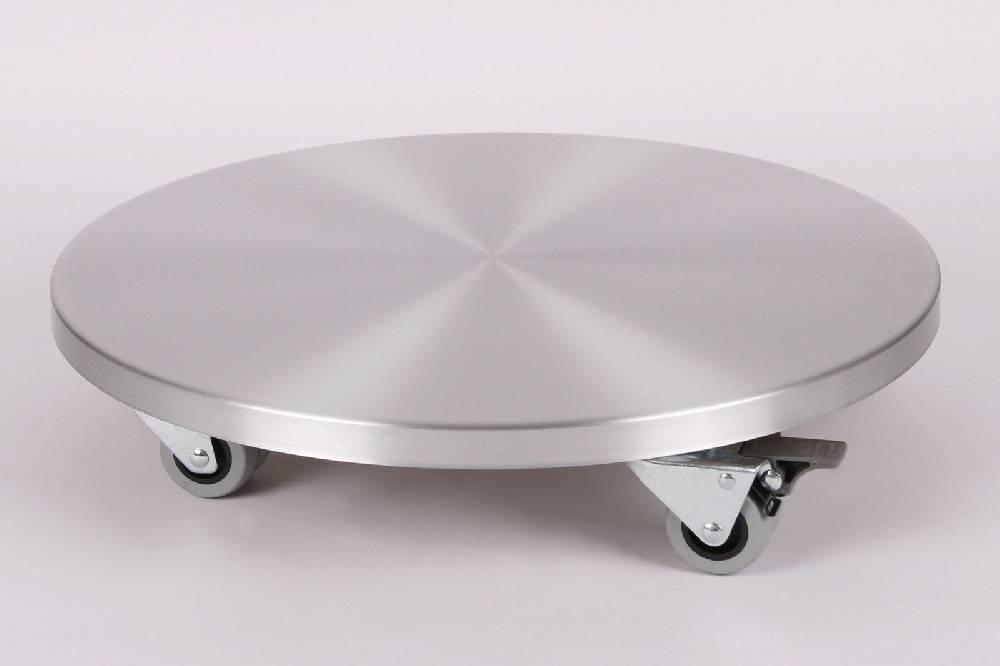 Szagato Rollbrett Pflanzenroller Ø46cm ALU 300kg Doppelrollen + Bremse SZAGATO Made in Germany Blumenuntersetzer Möbelroller Blumenroller Transportroller VIP-Rabatte