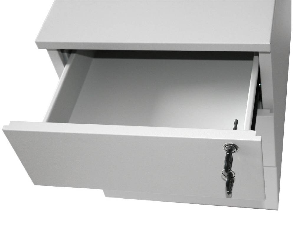 Szagato Rollcontainer Stahl Eco 3 Schubladen 53x40x59cm lichtgrau SZAGATO Bürocontainer Schreibtisch UnterschrankRollcontainers Rollcontainer Büro Tiefpreis