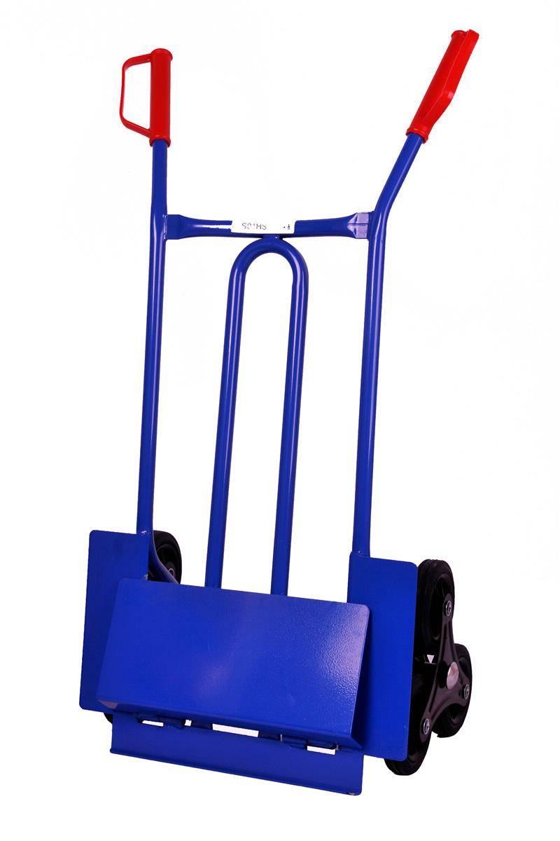 Szagato Sackkarre für Treppen 250 kg 108x53x55cm blau SZAGATO Treppen Sackkare Treppensteiger Transportkarre klappbar Sackkarre Stahl Sackkarre klappbar Vierteljährliche Förderung