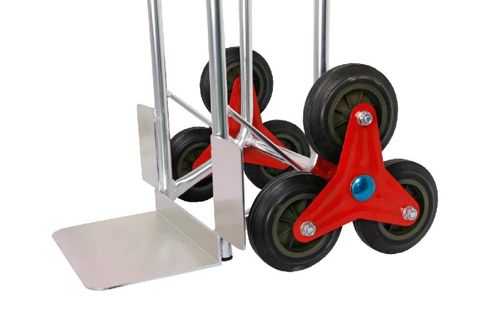 Szagato Sackkarre für Treppen ALU 200 kg 111x55x55cm SZAGATO Treppen Sackkare Treppensteiger Transportkarre klappbar Sackkarre Aluminium Sackkarre klappbar Nur noch ein Tag übrig