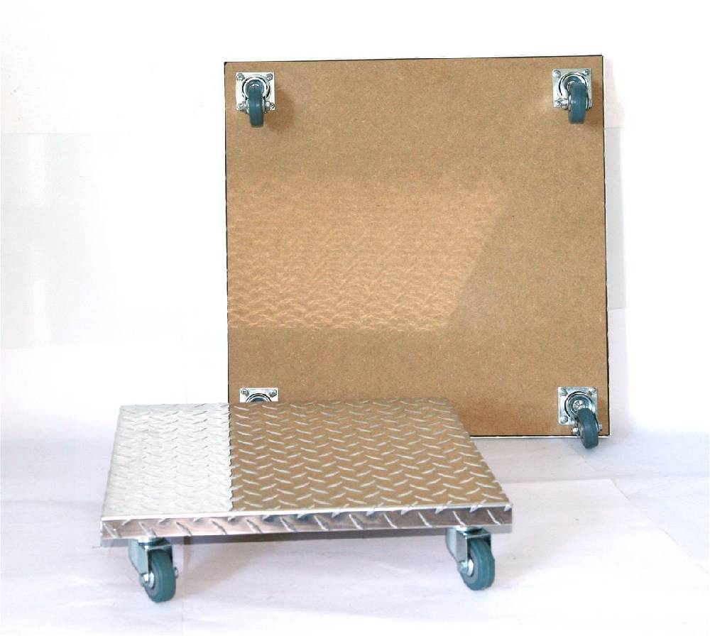 Szagato Rollbrett Pflanzenroller 50x50cm Alu 150 kg PU-Rolle SZAGATO Made in Germany Blumenuntersetzer Möbelroller Outdoor Blumenroller Transportroller