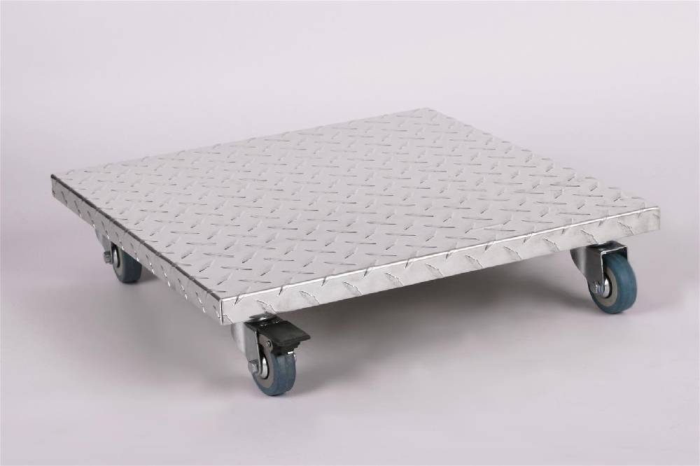 Szagato Rollbrett Pflanzenroller 50x50cm ALU 150kg PU-Rolle+Bremse SZAGATO Made in Germany Blumenuntersetzer Möbelroller Outdoor Blumenroller Transportroller Riesige Rabatte