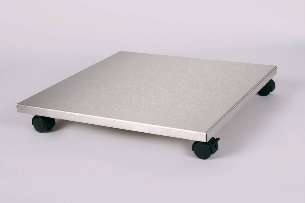 Szagato Rollbrett Pflanzenroller 50x50cm Edelstahl 100kg Bürorollen + Bremse SZAGATO Made in Germany Blumenuntersetzer Möbelroller Outdoor Blumenroller Kostenloser Versand international