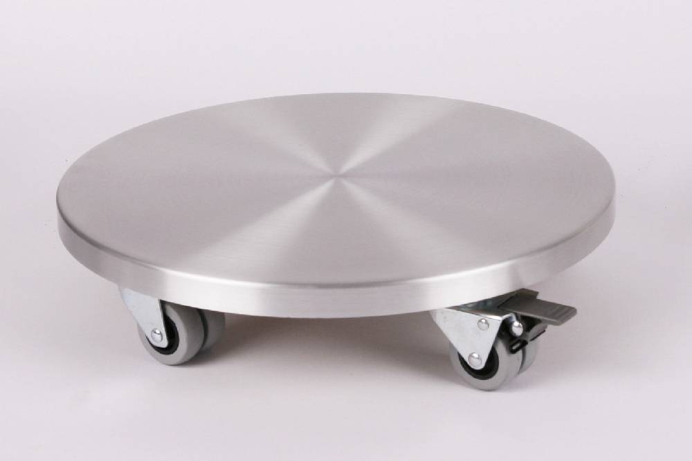 Szagato Rollbrett Pflanzenroller Ø30cm ALU 300kg Doppelrollen + Bremse SZAGATO Made in Germany Blumenuntersetzer Möbelroller Blumenroller Transportroller Outlet