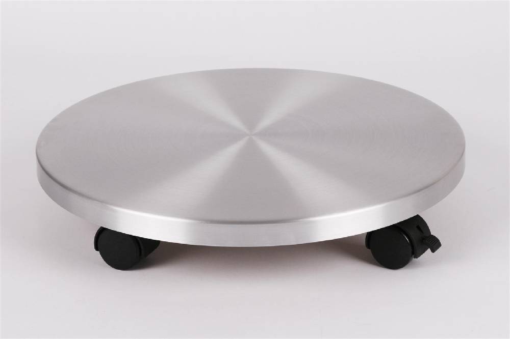 Szagato Rollbrett Pflanzenroller Ø40cm ALU 100kg Bürorollen + Bremse SZAGATO Made in Germany Blumenuntersetzer Möbelroller Blumenroller Transportroller Auslauf