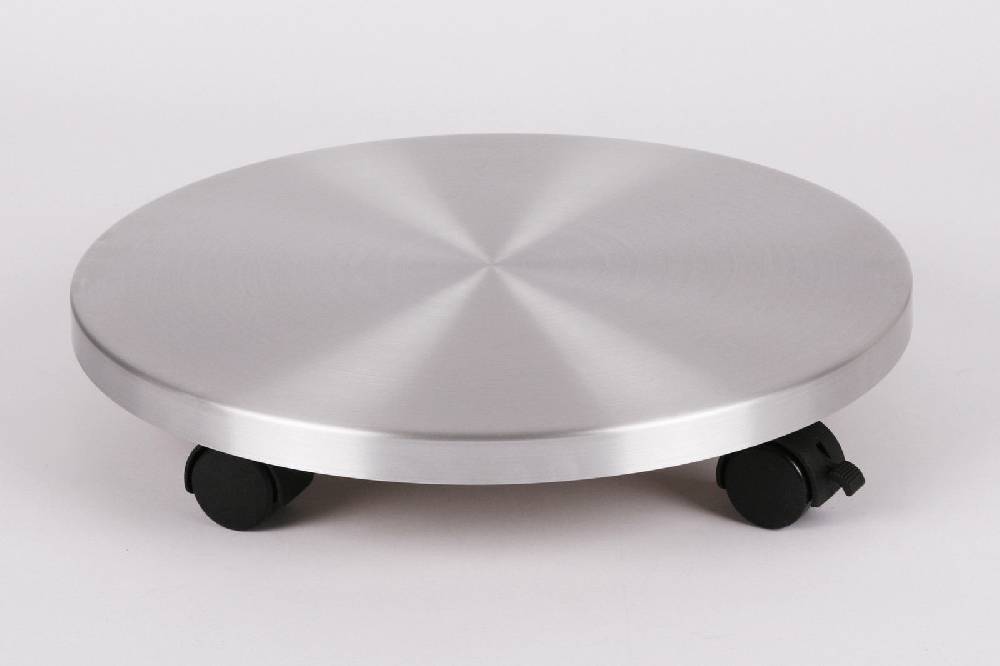 Szagato Rollbrett Pflanzenroller Ø40cm ALU 100kg Bürorollen + Bremse SZAGATO Made in Germany Blumenuntersetzer Möbelroller Blumenroller Transportroller Auslauf