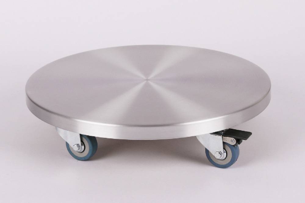 Szagato Rollbrett Pflanzenroller Ø40cm ALU 150 kg PU-Rolle +Bremse SZAGATO Made in Germany Blumenuntersetzer Möbelroller Outdoor Blumenroller Transportroller Angebote