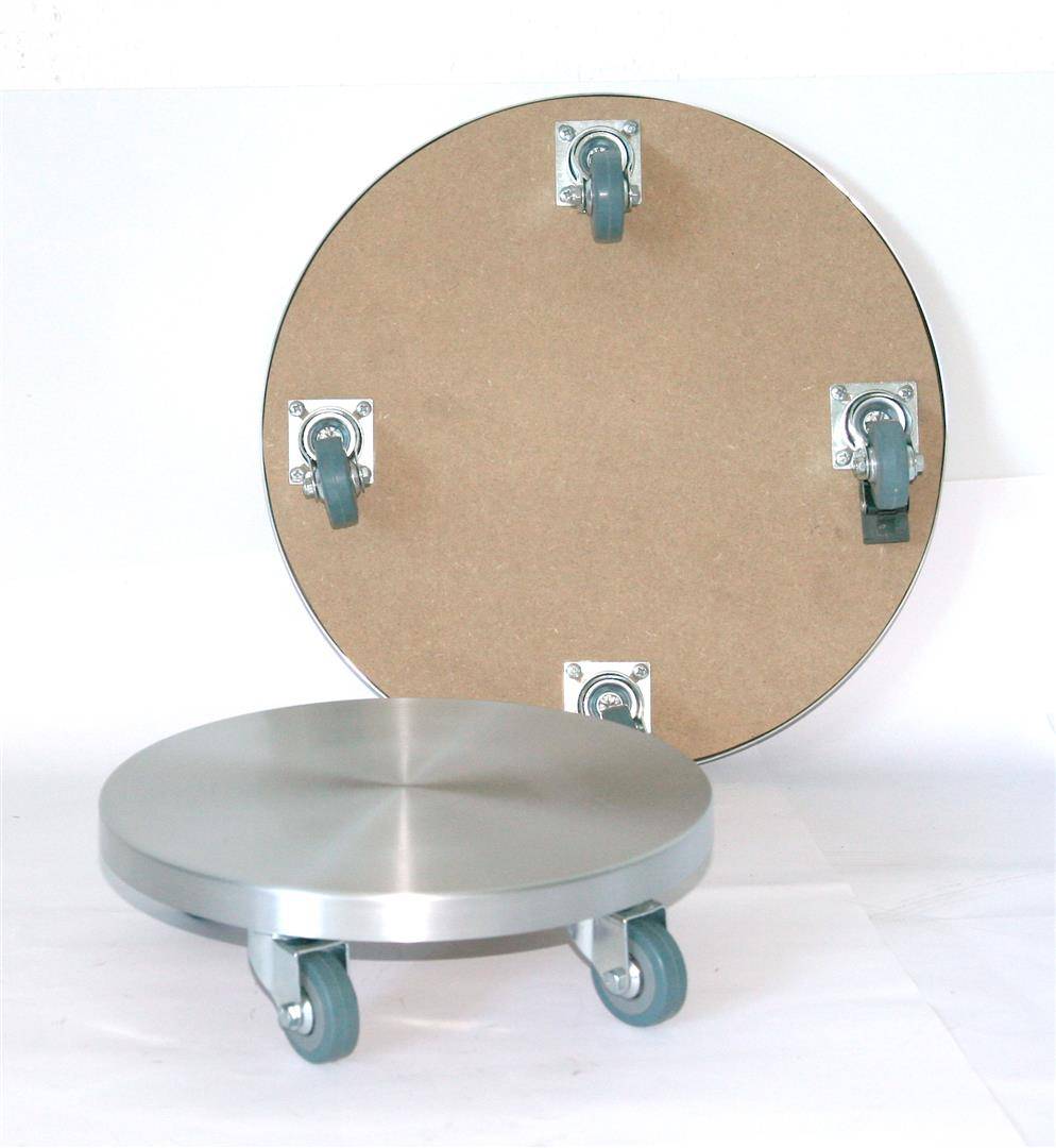 Szagato Rollbrett Pflanzenroller Ø40cm ALU 150kg PU-Rolle SZAGATO Made in Germany Blumenuntersetzer Möbelroller Outdoor Blumenroller Transportroller