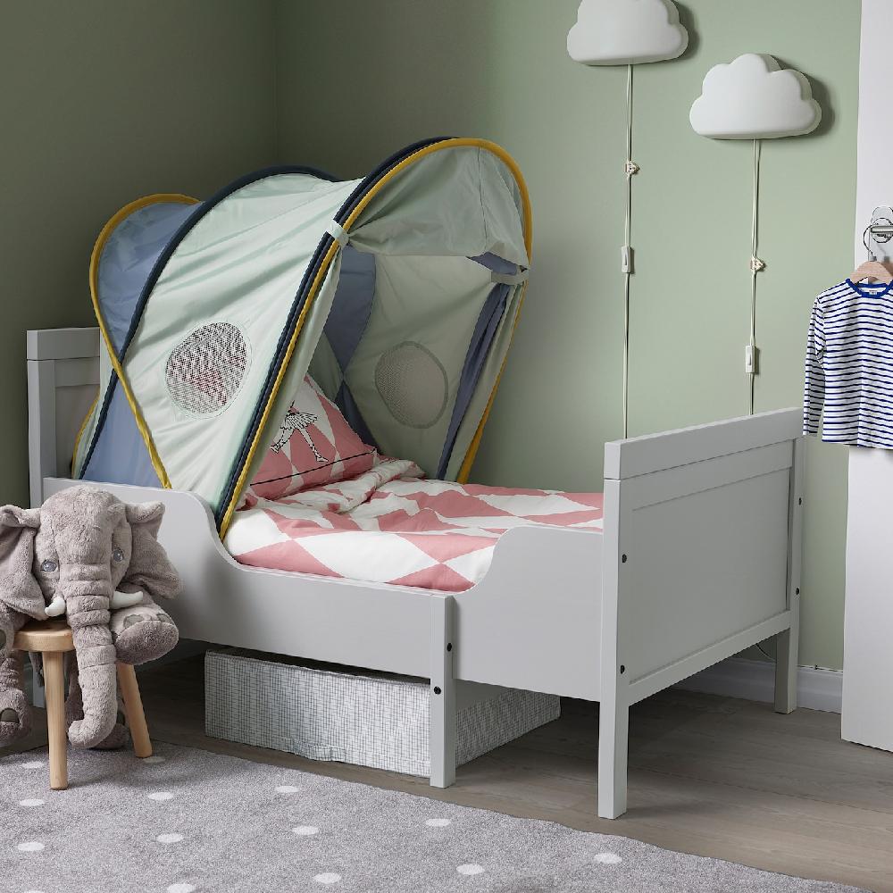 ﻿IKEA ELDFLUGA Baldachin blau/grün 70/80/90 Räumungsverkauf