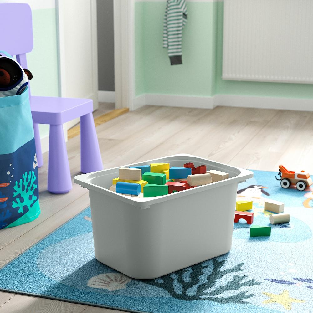IKEA TROFAST Aufbewahrung mit Boxen weiß weiß/grau 99x44x56 cm Tägliche Deals