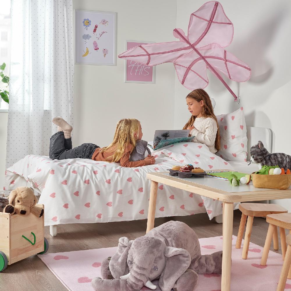 IKEA SNÖFINK Betthimmel Schmetterling/rosa Sonderangebote