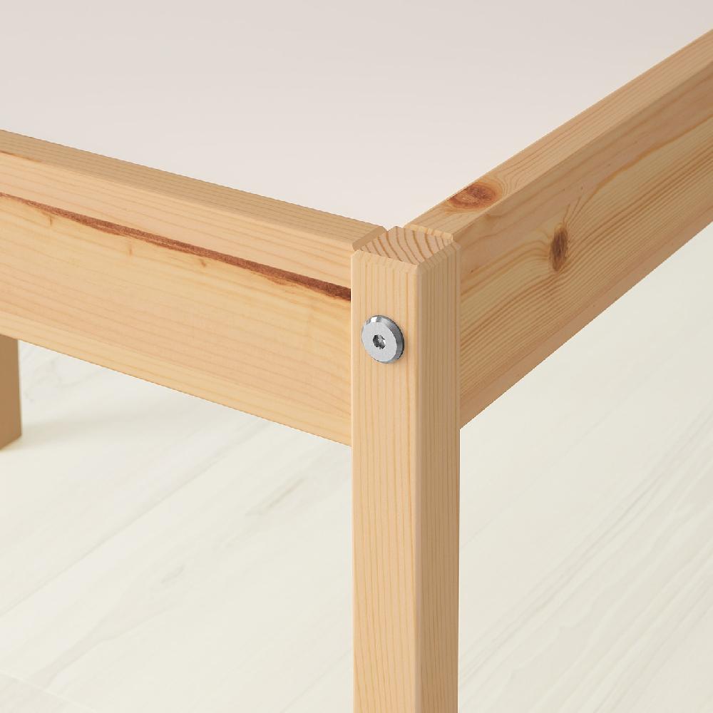 IKEA LÄTT Kindertisch mit 2 Stühlen weiß/Kiefer Begrenzte Freigabe
