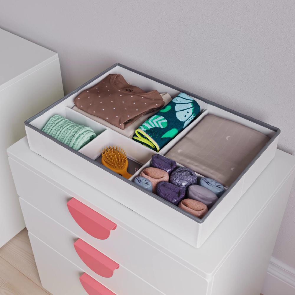 IKEA JÄTTEBJÖRN Sortierbox weiß/grau 50x35x9 cm Letzte 2 Tage