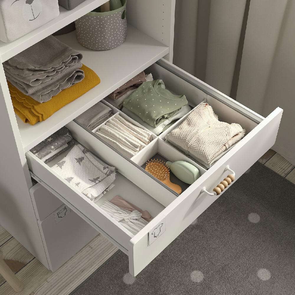 IKEA JÄTTEBJÖRN Sortierbox weiß/grau 50x35x9 cm Letzte 2 Tage