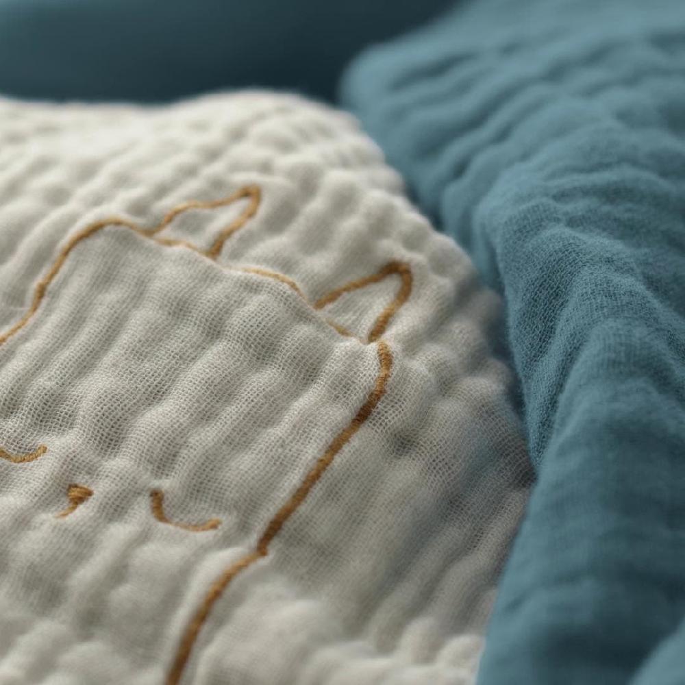 IKEA VÄDRA Bezug für Wickelunterlage beige/blau 48x74 cm Bis zu 50% Rabatt
