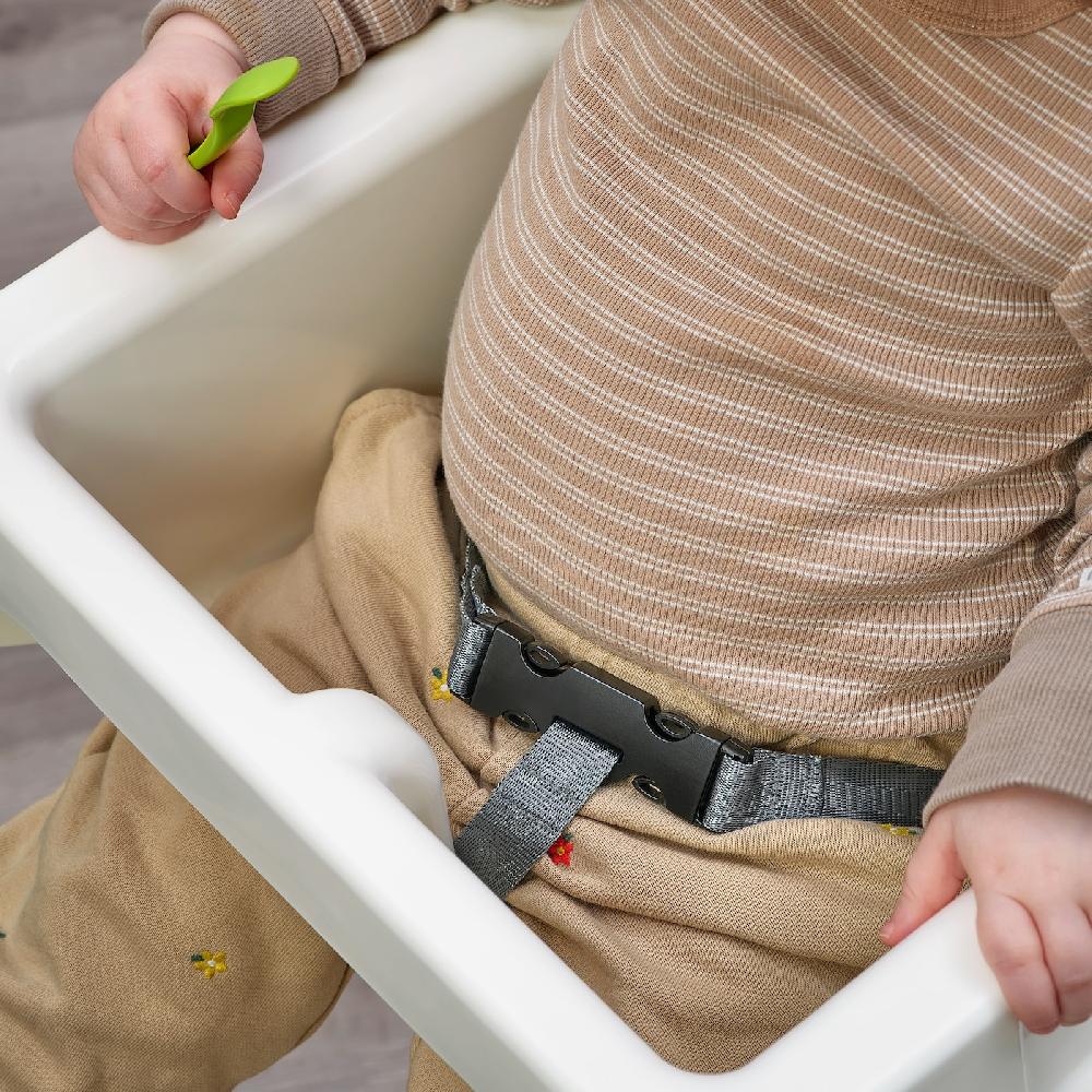 IKEA ANTILOP Kinderhochstuhl mit Tablett weiß/silberfarben Vierteljährliche Förderung