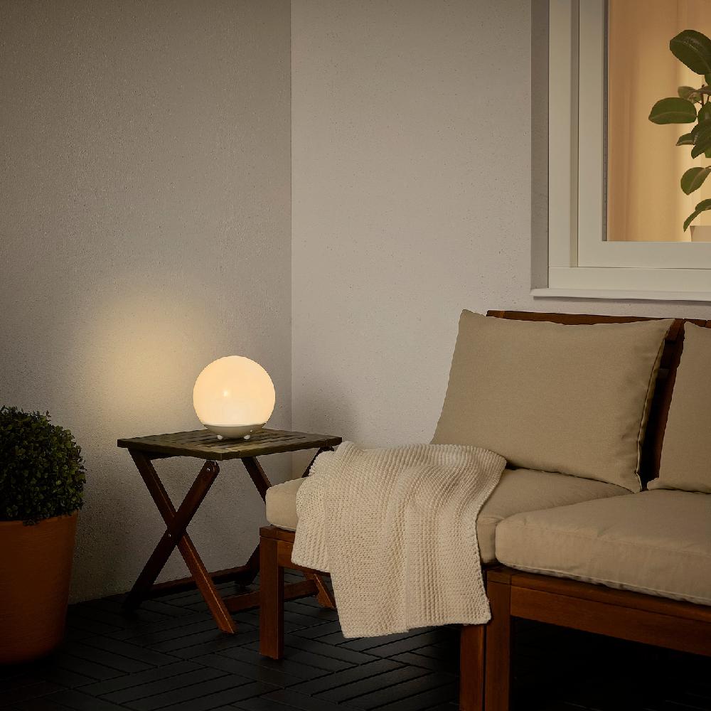 IKEA SOLVINDEN Solarstandleuchte. LED für draußen/rund weiß Günstiger Verkauf