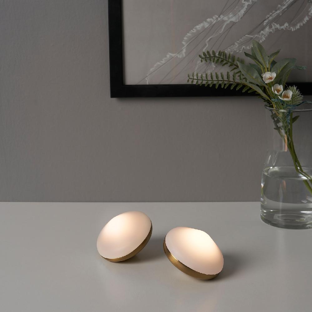 IKEA BJÖRKSPIREA Dekobeleuchtung LED messingfarben diamantförmig 2 Stück Fabrikverkauf