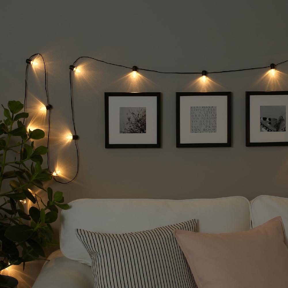 IKEA BLÖTSNÖ Lichterkette (24) LED innen schwarz Meist gekauft