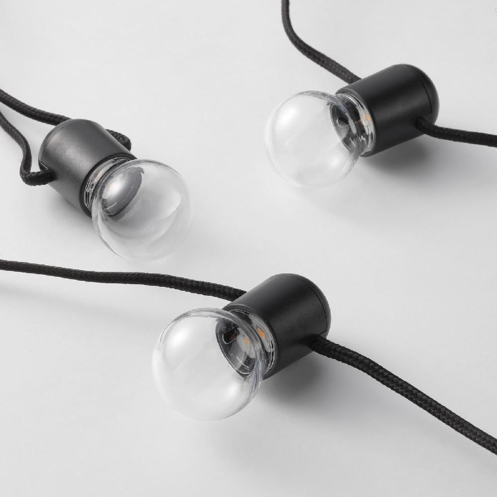 IKEA BLÖTSNÖ Lichterkette (24) LED innen schwarz Meist gekauft