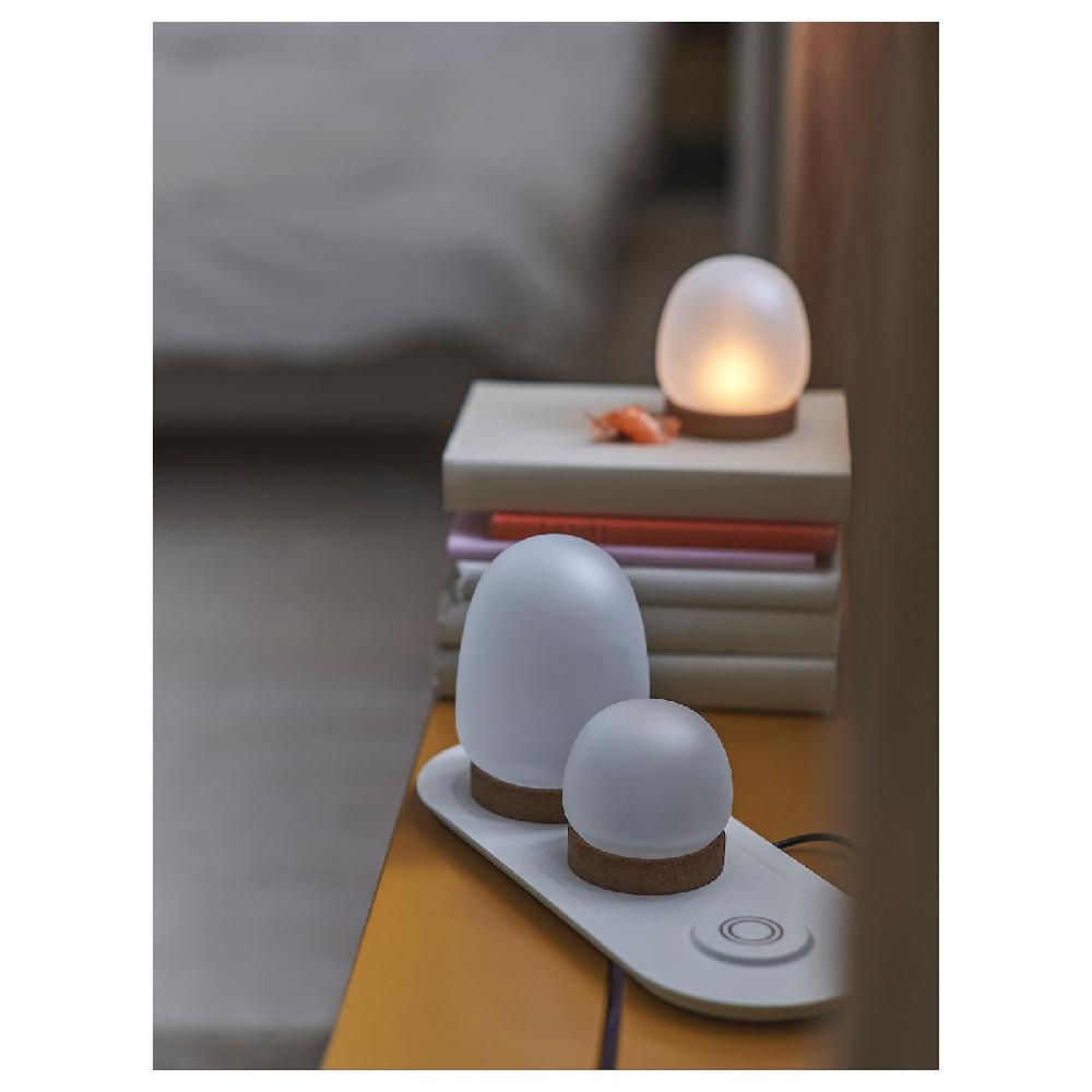 IKEA PRAKTSPIREA Dekobeleuchtungs-Set LED 4-tlg. mit Ladepad Kostenloser Versand