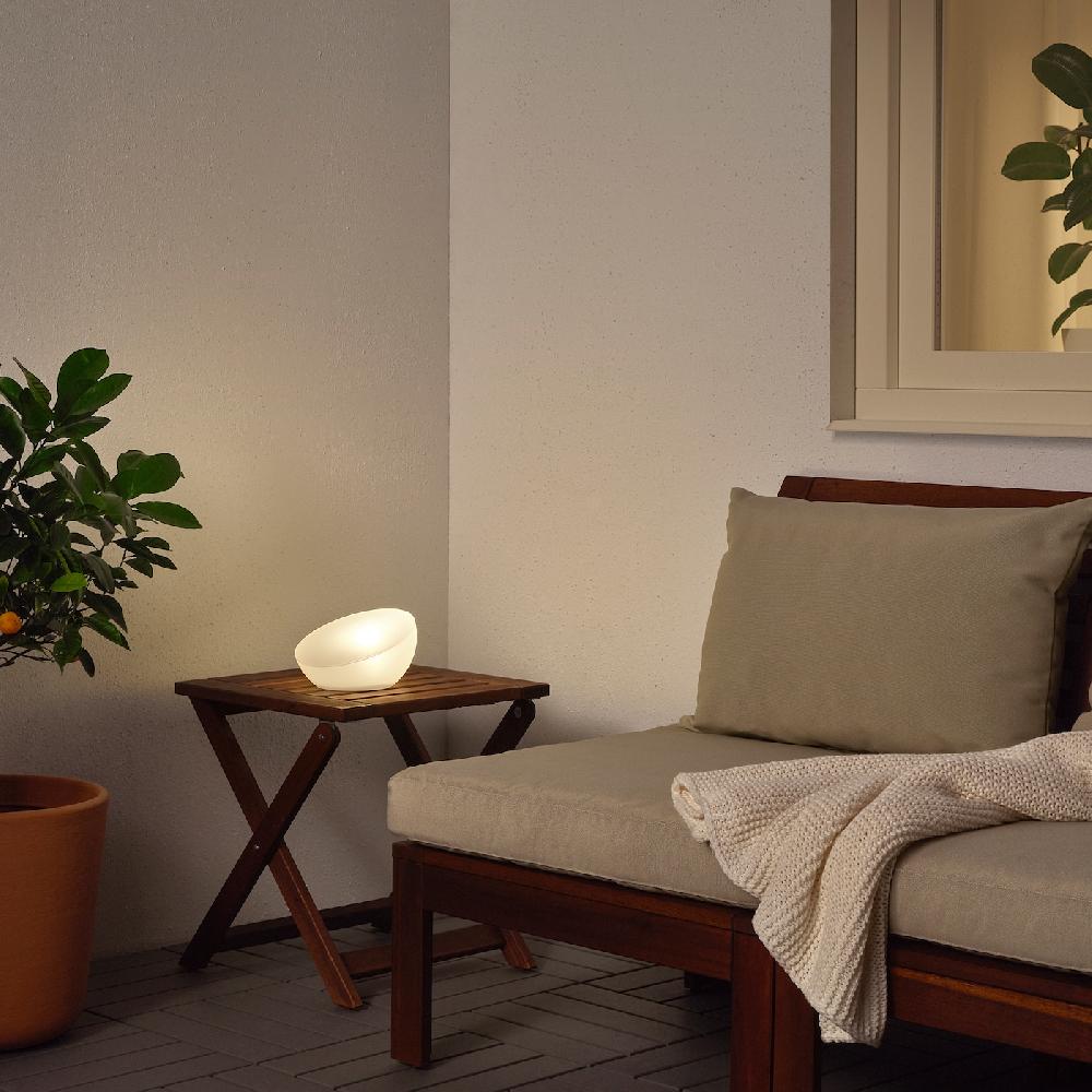 IKEA SOLVINDEN Solarleuchte LED für draußen/Halbkugel weiß Limitierter Zeitrabatt