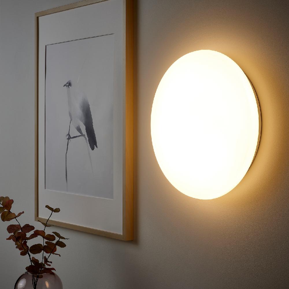 IKEA STOFTMOLN Decken-/Wandleuchte LED smart kabellos dimmbar/behagliches Warmweiß weiß 37 cm Saisonschlussverkauf