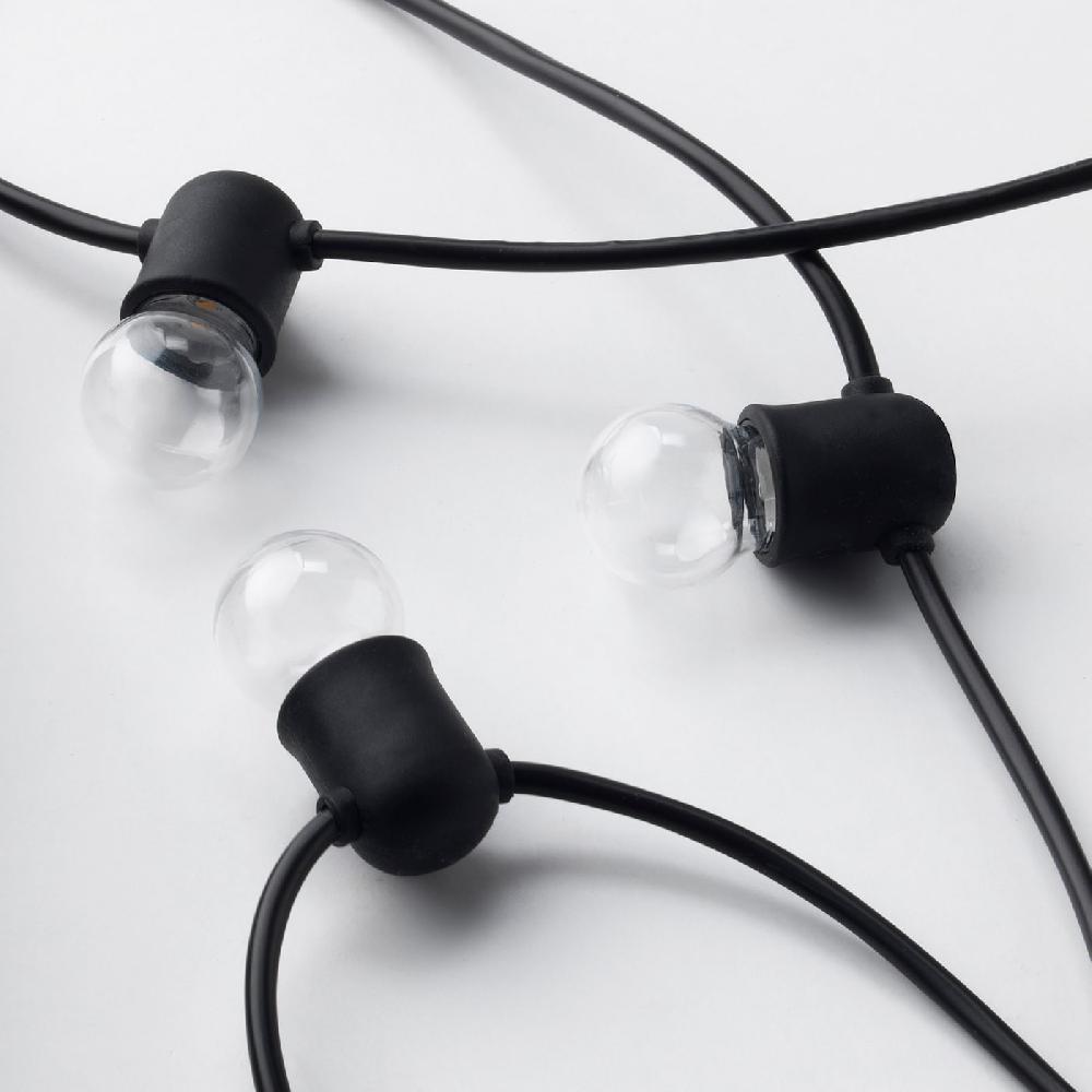 IKEA UTSUND Lichterkette (12) LED für draußen/batteriebetrieben schwarz Cyber Monday