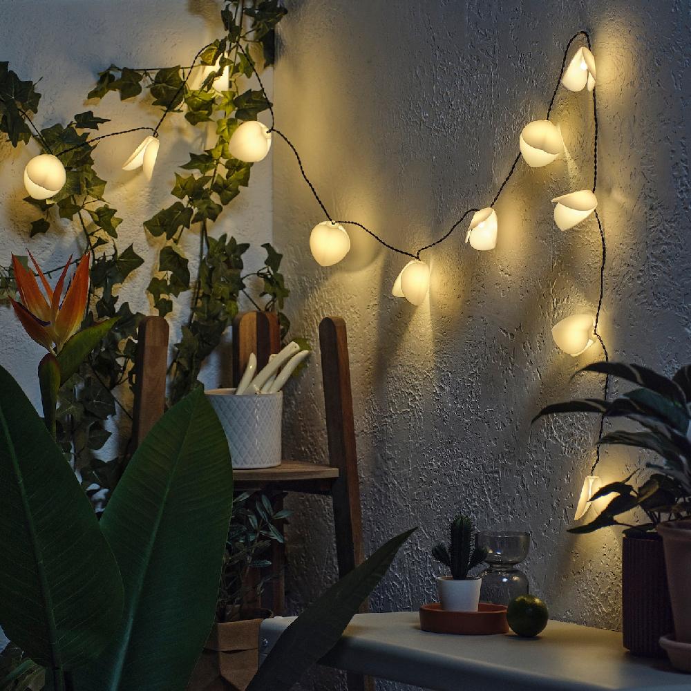 IKEA SOLVINDEN Lichterkette (12) LED solarbetrieben/Blatt Osterangebot