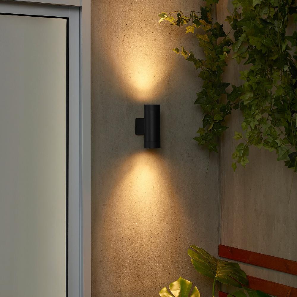 IKEA GRÖNSPRÖT Wandfluter/Leseleuchte Festinstall für draußen schwarz 16 cm Vatertagsangebot