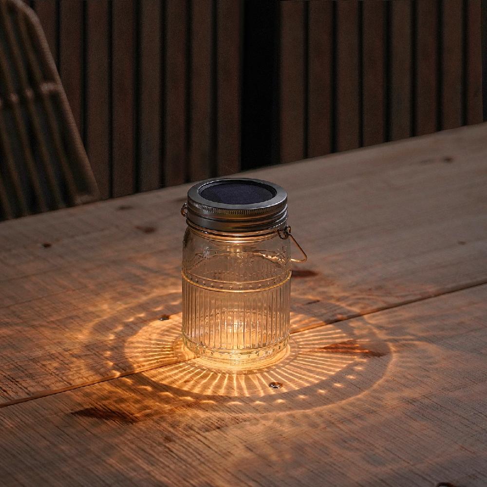 IKEA SOLVINDEN Solartischleuchte LED für draußen/Glas klar 15 cm Valentinstagsangebot