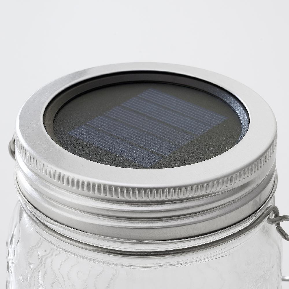 IKEA SOLVINDEN Solartischleuchte LED für draußen/Glas klar 15 cm Valentinstagsangebot